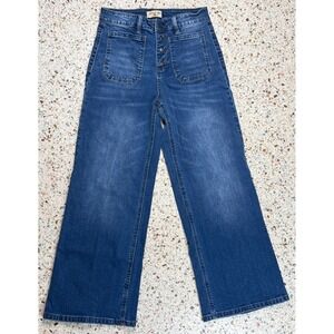 Gilded‎ Age Women's Button Fly Wide Leg Denim Jeans Size 26